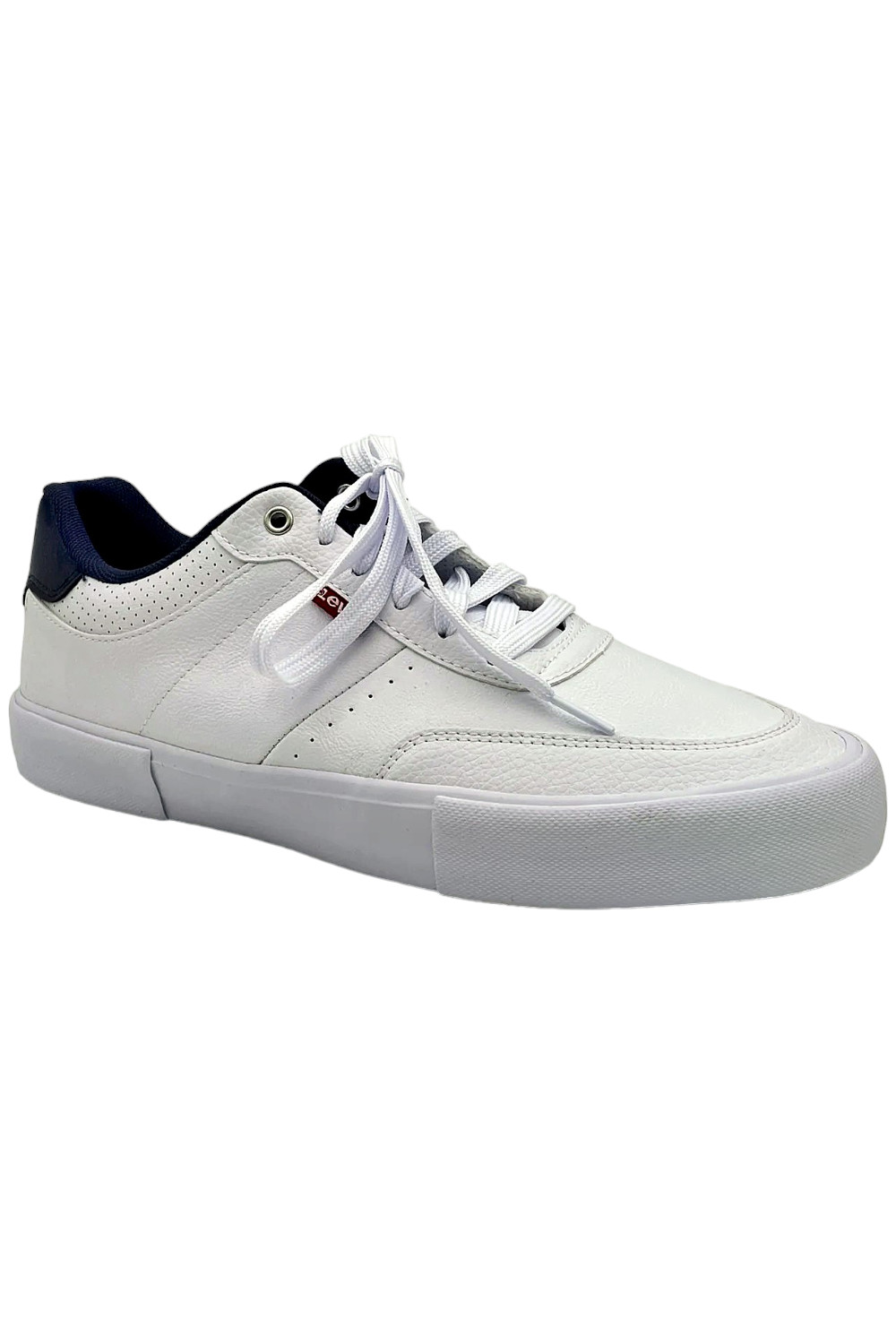 Мужские кроссовки Levis Munro из искусственной кожи в стиле ретро с низким берцем белого цвета