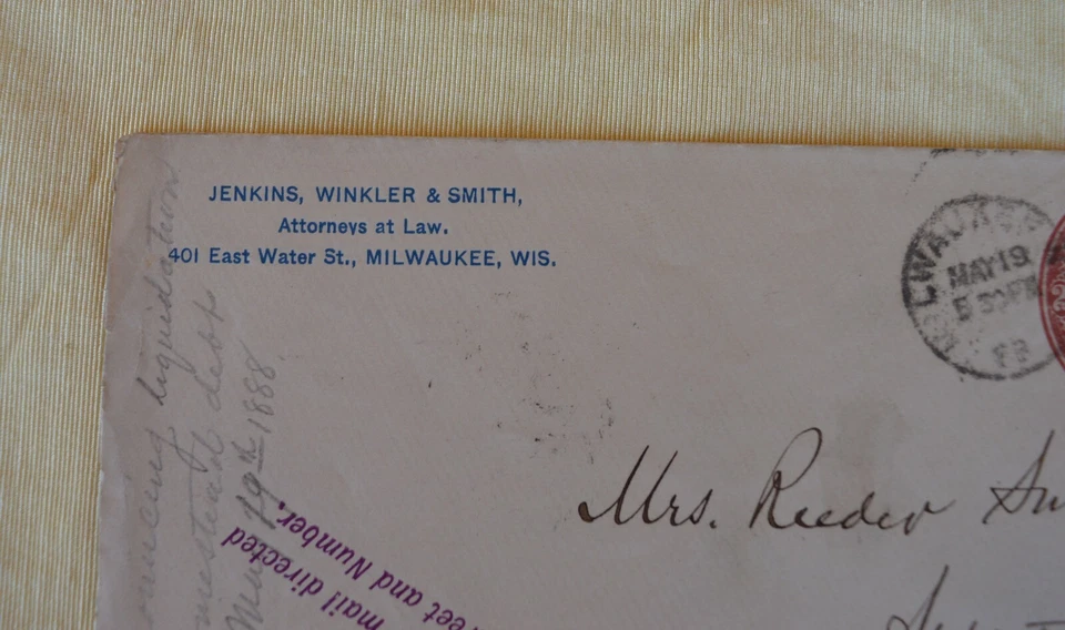 Antique 1888 US Postage Paid Env 2c Geo Washington #U278 Milwaukee to Appleton - Image 3 of 4