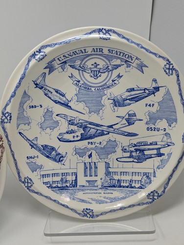 Lote - 2 Hornos Vernon ESTACIÓN AÉREA NAVAL DE EE. UU. SEGUNDA GUERRA MUNDIAL PLACAS MILITARES Alameda California - Imagen 5 de 9