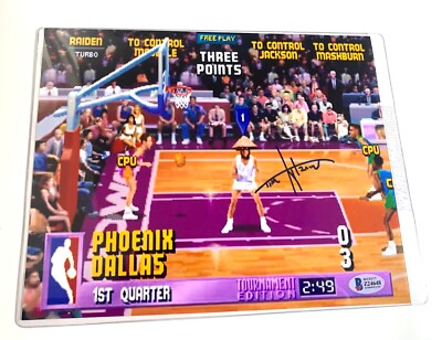 BAM BOX LTD EDITION NBA JAM 8x10 HANDSIGNIERT VON TIM KITZROW MIT BECKETT C.OA