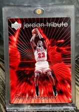 Michael Jordan Card Refractor 90’s INSERT 🔥 SILVER HOLO FOIL BULLS JERSEY #23
