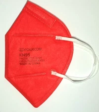 Powecom Red KN95 Improved Standard GB2626-2019 Protective Face Mask 10 Per Bag
