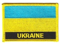 Flaggen AufnäHer Patch Ukraine Schrift Fahne Flagge