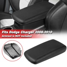 Fits 2008 2009 2010 Dodge Charger Center Console Lid Armrest Leather Cover Black