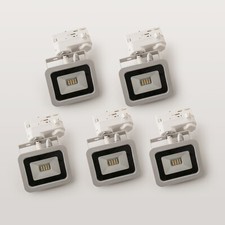 5  LED Stromschienenstrahler 10W weiss  Adapter f. Staff Erco Eutrac Uni Schiene