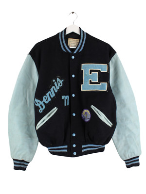 DeLONG 70s State Champions Embroidered College Jacke Schwarz M Herren