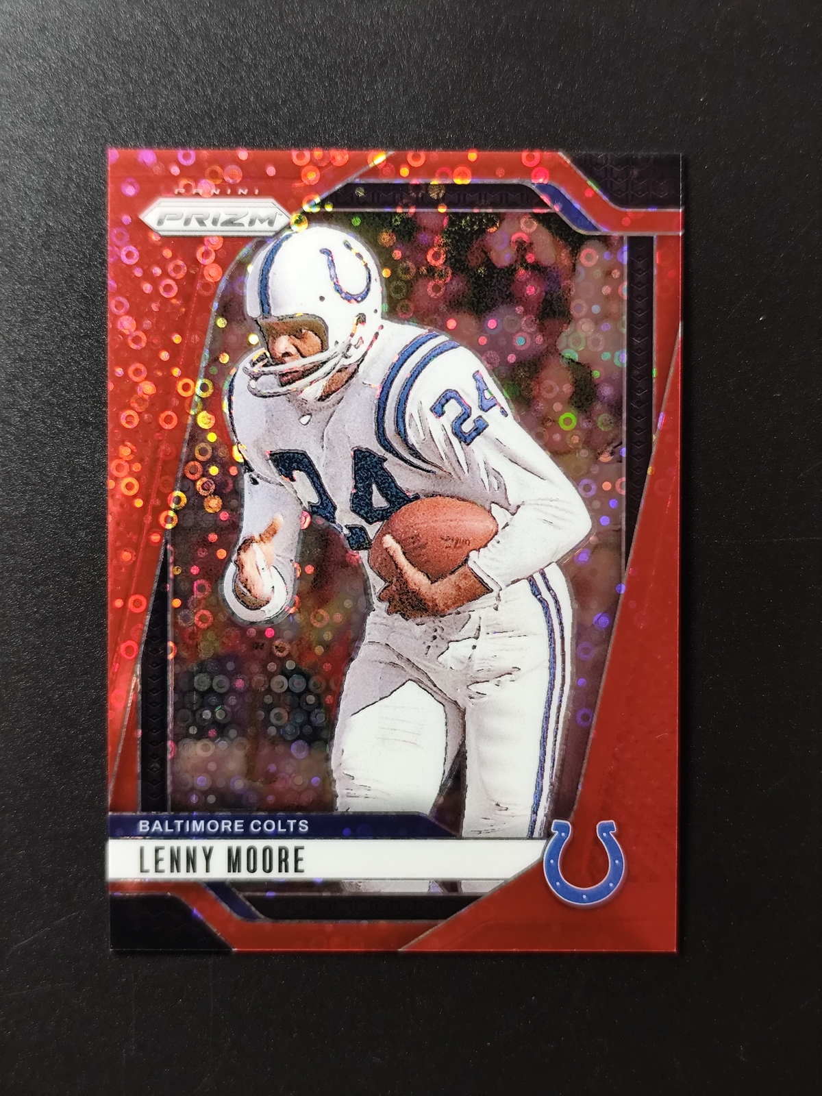 Lenny Moore 2024 Panini Prizm Football No Huddle Red /75 #296 -YZ