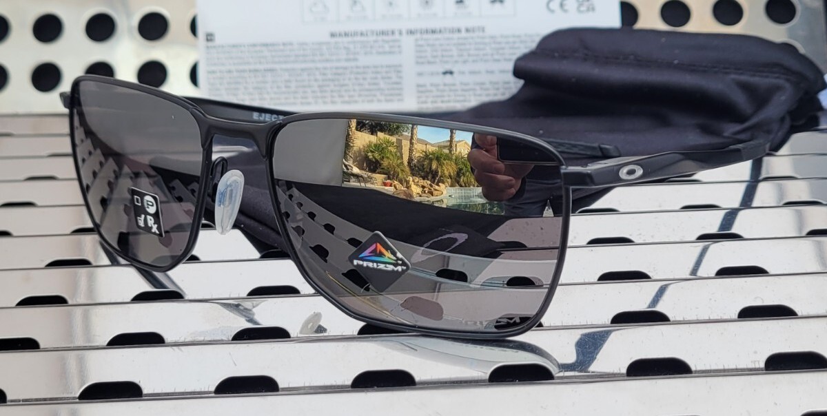 New Oakley EJECTOR Sunglasses 4142-0158 Satin Black w/ Prizm Black
