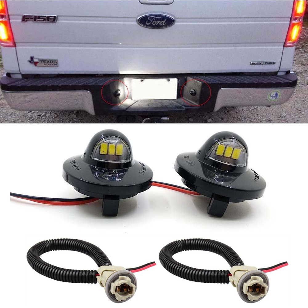 4x For Ford F150 F250 Bronco LED License Plate Lights w/ Wiring