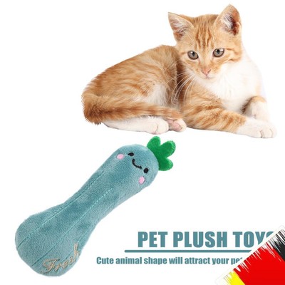 Cat Plush Mint Interactive Claws Thumb Vegetable Shape Catnip Toy (Loofah)