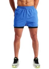 Men  s 2 in 1 Running Shorts 5" Quick Dry Gym Athletic Workout Shorts for Men ...