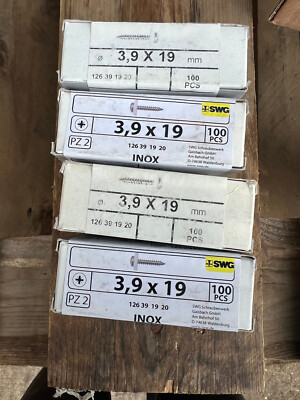 4 Packungen Fensterbankschrauben 3,9x19mm  Edelstahl  (4x100St)  / H2DV3Reg3Nr56