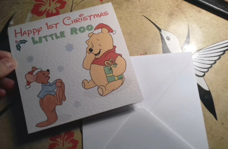 Roo's 1st Christmas Card - Drawn by Seller SENT TRACKED - Image 3 of 4