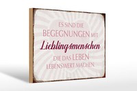 Holzschild Spruch 30X20 Cm Lieblingsmenschen Leben Holz Deko Schild Wooden Sign