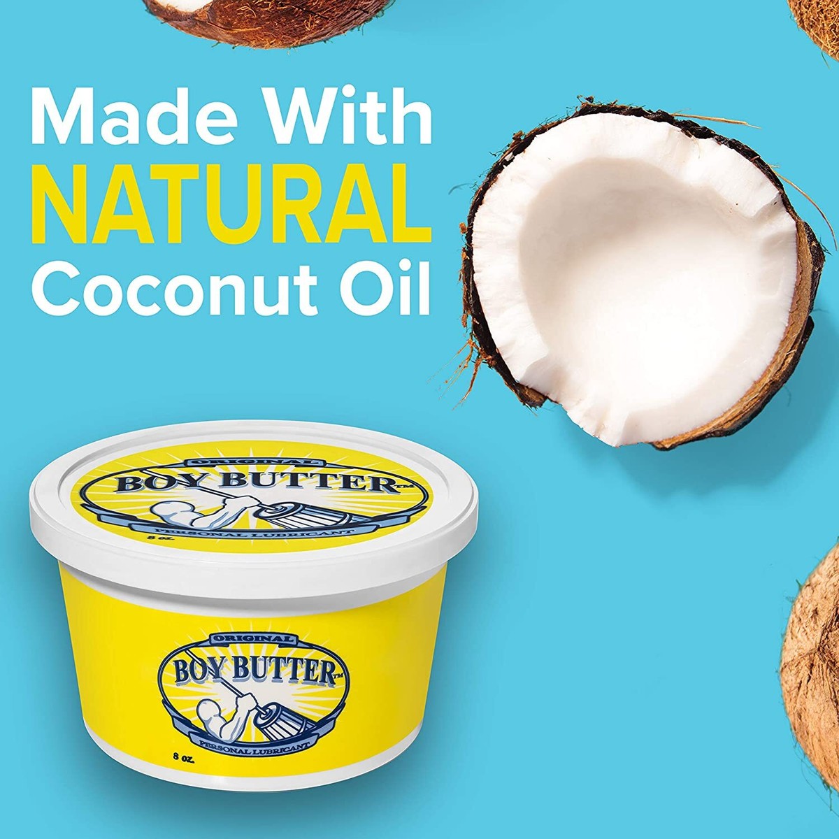 BOY BUTTER Original Coconut Oil Based LubeLong Lasting Natural Feel  Lubricant | eBay