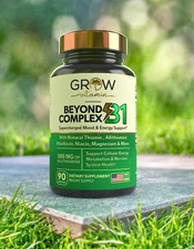 Dr. Berg Natural Vitamin B1 B6 B2 Complex - Allithiamine Vitamin B1 Supplement