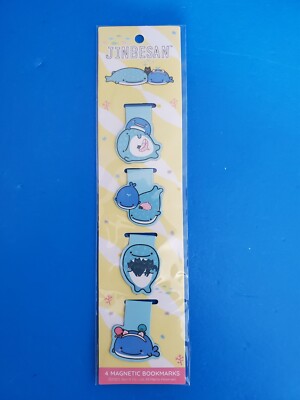 LOT of 6  Jinbesan Magnetic Bookmarks - Swinging Nekonbu Yellow SHIPS from USA