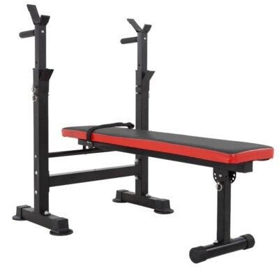 Adjustable Weight Bench Folding Bench Press w/Barbell Rack Pec workout