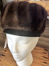 Vintage 1960's Mink Fur Hat Pill Box Custom Made by Mary Jane High Quality
