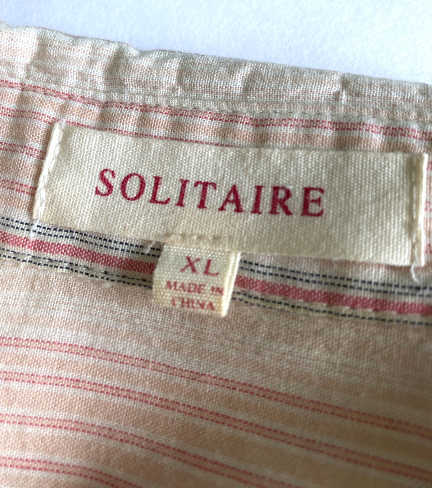 SOLITAIRE Multi-stripe Button Down Shirt Tunic Bl… - image 8