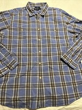 Daniel Cremieux Shirt Mens XL Blue Plaid Long SLV Slim Fit Classic