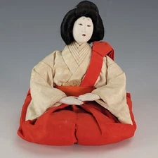 Hina Matsuri Doll Taishi  Period Japanese Gofun Singer -Court Lady - Handmade