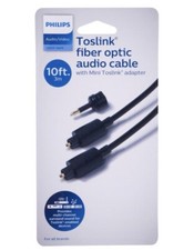 Phillips Audio/Video 10ft Toslink Fiber Optic...