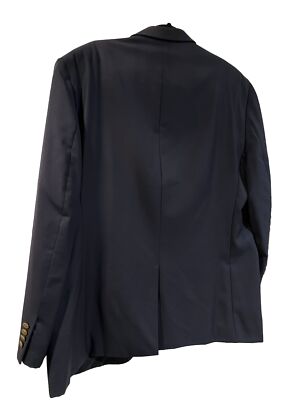 Ralph Lauren Mens 46 R Navy Blue Gold Button Wool Blazer Sport