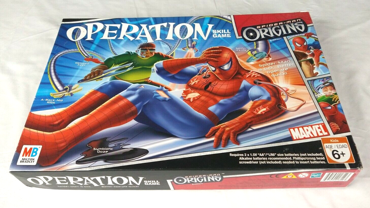 Spiderman Origins Operation Board Game Milton Bradley Marvel 99