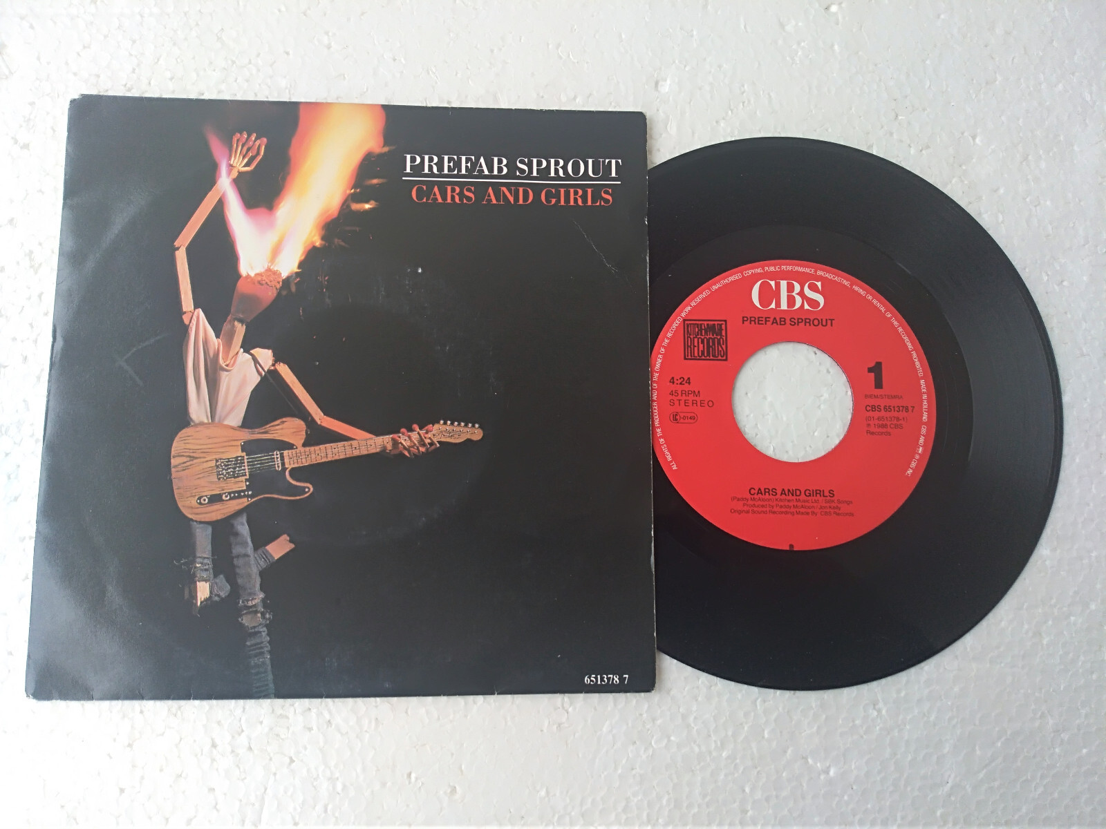 PREFAB SPROUT " CARS AND GIRLS" 45 RPM 1988 CBS RECODS HOLLAND