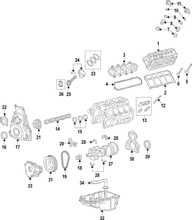 Genuine GM Oil Pump 12698353 Silverado, Sierra 2500 HD Silverado  