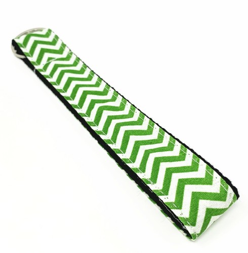 Multi Color Heavy Webbing Chevron Wristlet key fob with key ring - Picture 12 of 30