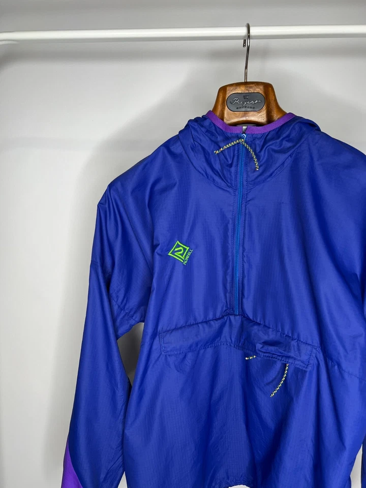 Ronhill Lightweight Windrunner Blue Nylon Jacket Anorak Men's Size S Made in UK - Imagem 2 de 4