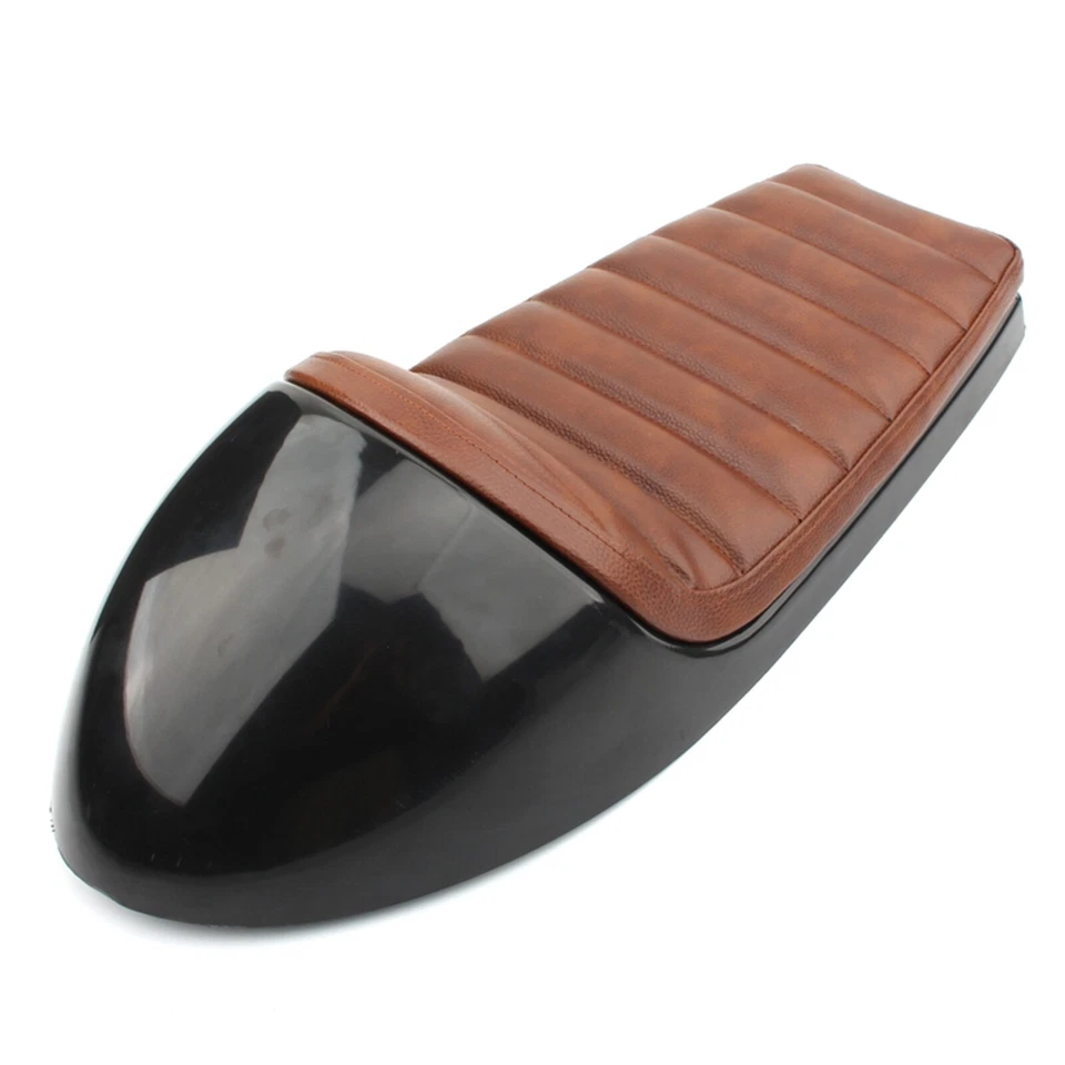 Asiento de corredor Flat Brat & Hump Café sillín de colección para Honda CB Suzuki GS Yamaha XJ Foto 3 de 4