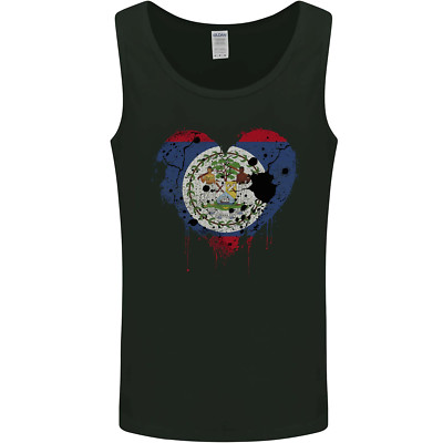 Love Belize Flag Belizean Day Football Herren Vest Tank Top