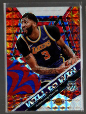 2019-20 Panini Mosaic Will to Win Mosaic Blue Reactive #6 Anthony Davis /99