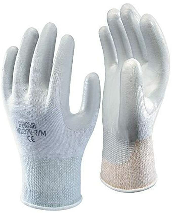Showa 370 Assembly Grip Gloves Nitrile Palm Coated All Sizes 1 Pair Lightweight
