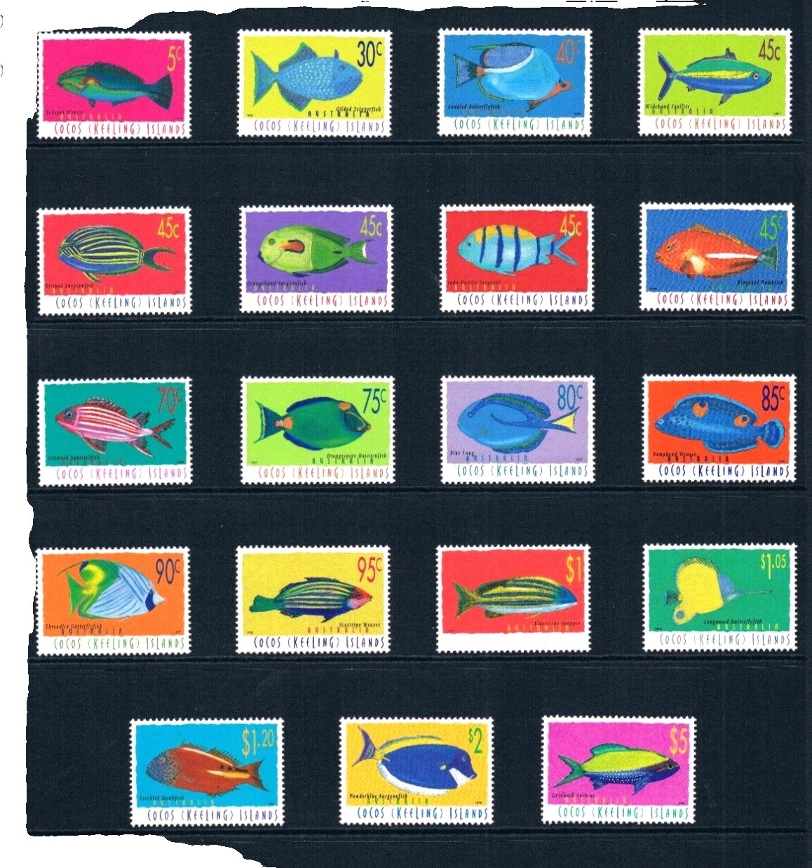 Mint Never Hinged/MNH Fish Stamps