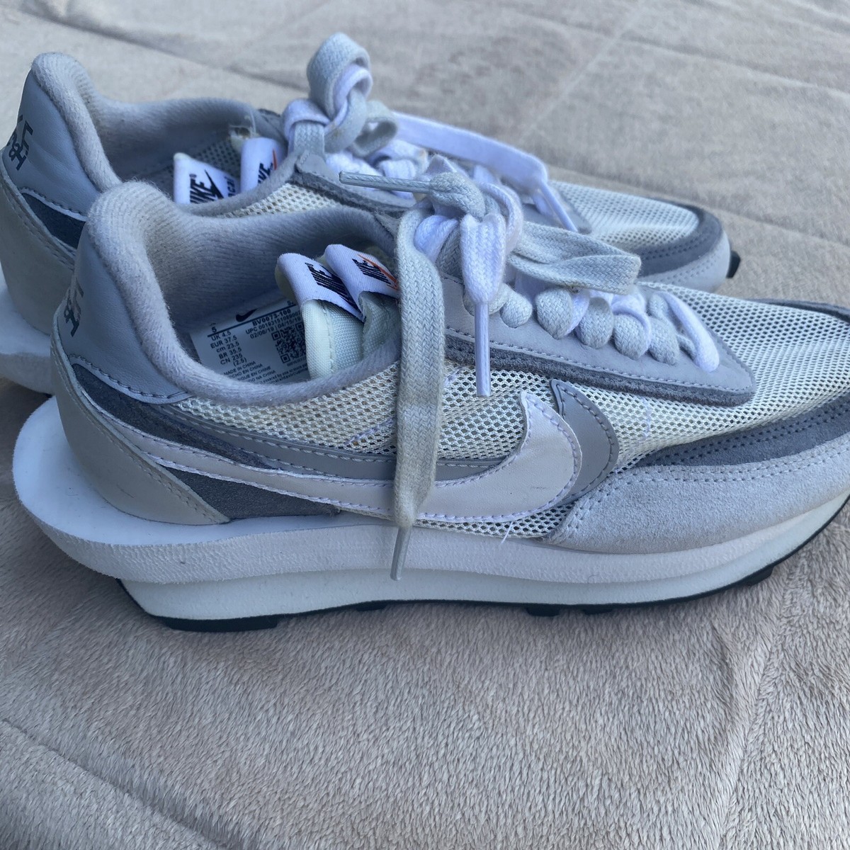 Nike LD Waffle Sacai Sz 5 Summit White BV0073-100 Grey 
