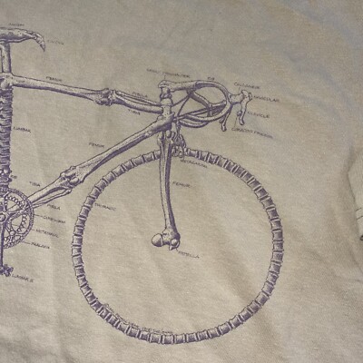 Vintage 90s Primal Wear Skeleton Bones Bike Cycling Graphic
