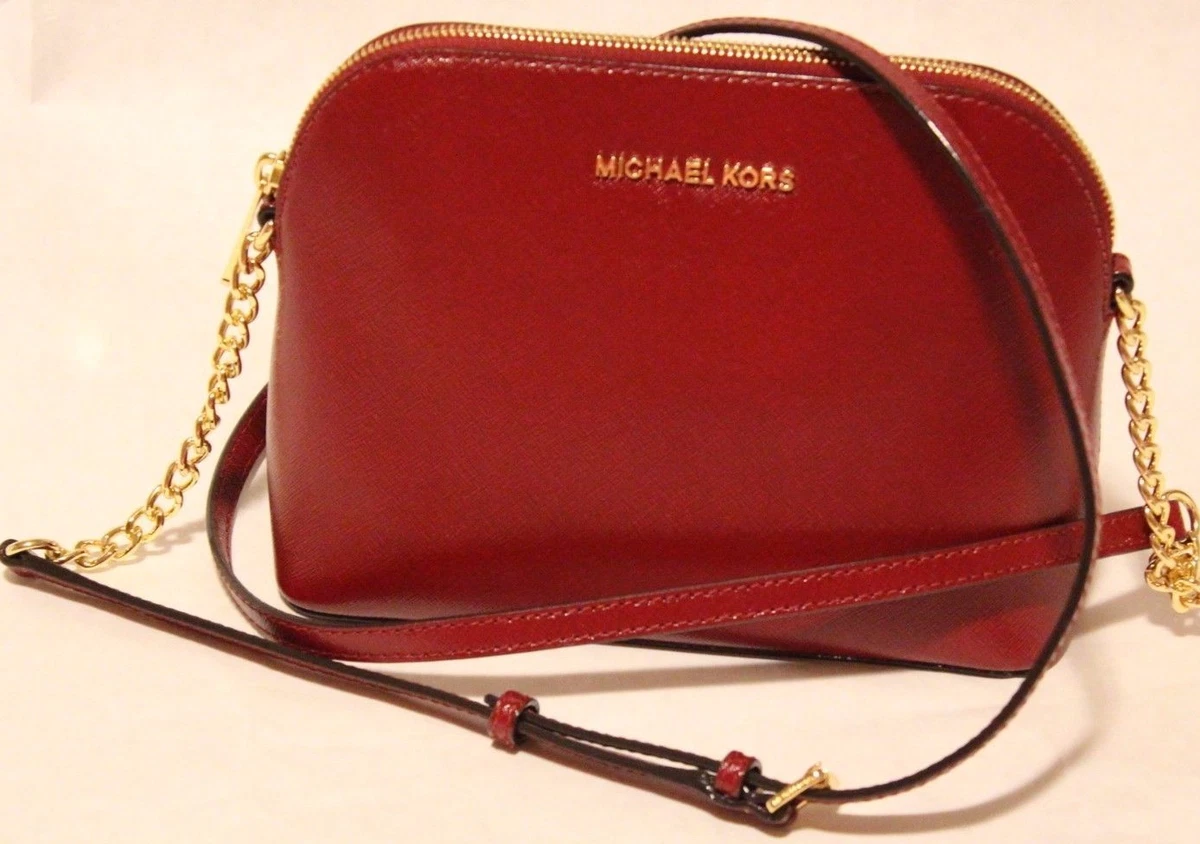 MICHAEL Michael Kors Cindy Large Dome Chain Strap Cross-Body Bag Cherry