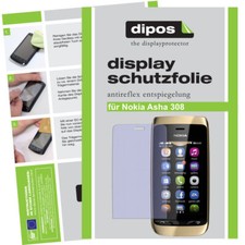 1x Pellicola Protettiva per Nokia Asha 308 Opaca Display Pellicola Antiriflesso Dipos