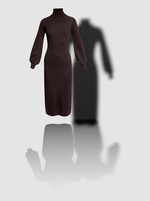 knee length dresses for ladies The Turtleneck Sweater Dress in Cashmere main image 1