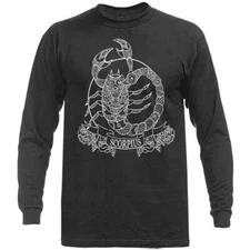 Scorpio Zodiac Sign Horoscope Astrological Graphic Long Sleeve