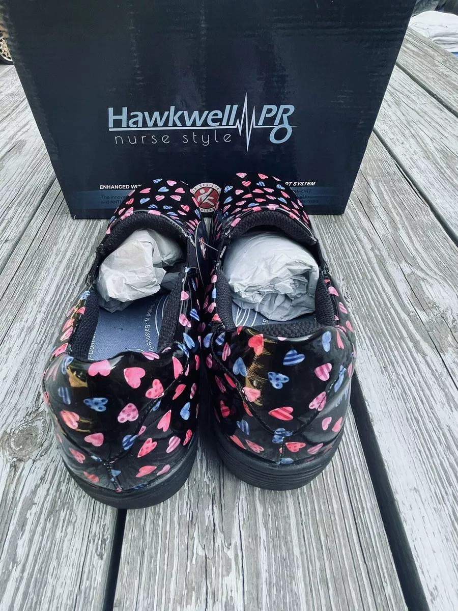 Blue heart shop nurse shoes