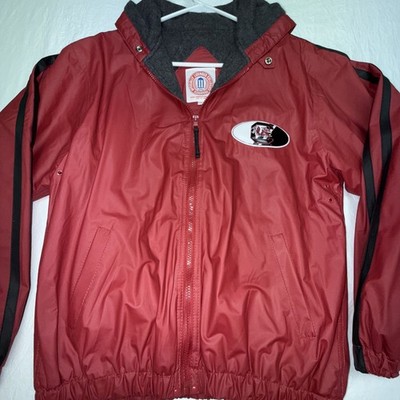 Vintage Carolina Gamecocks Red XL Hooded Vinyl Rain Jacket Stadium Jacket NEW!