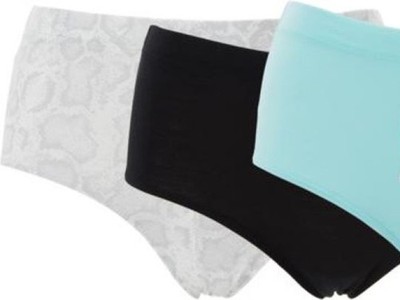 Uncover 3Pc Lounge High-Leg Briefs Pstl Turq Black Snakeskin M NEW (1122)
