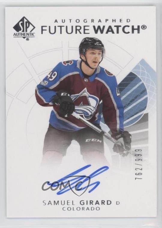 2017-18 SP Authentic Auto Future Watch 762/999 Samuel Girard #176 Auto 5ui