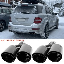 2.5" Exhaust Tips Slant Cut Pair For Mercedes Benz W164 ML63 ML350 ML400 ML500