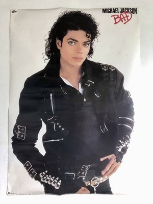 Michael jackson / Bad 1987 Epic Sony Japan Original Promo Poster